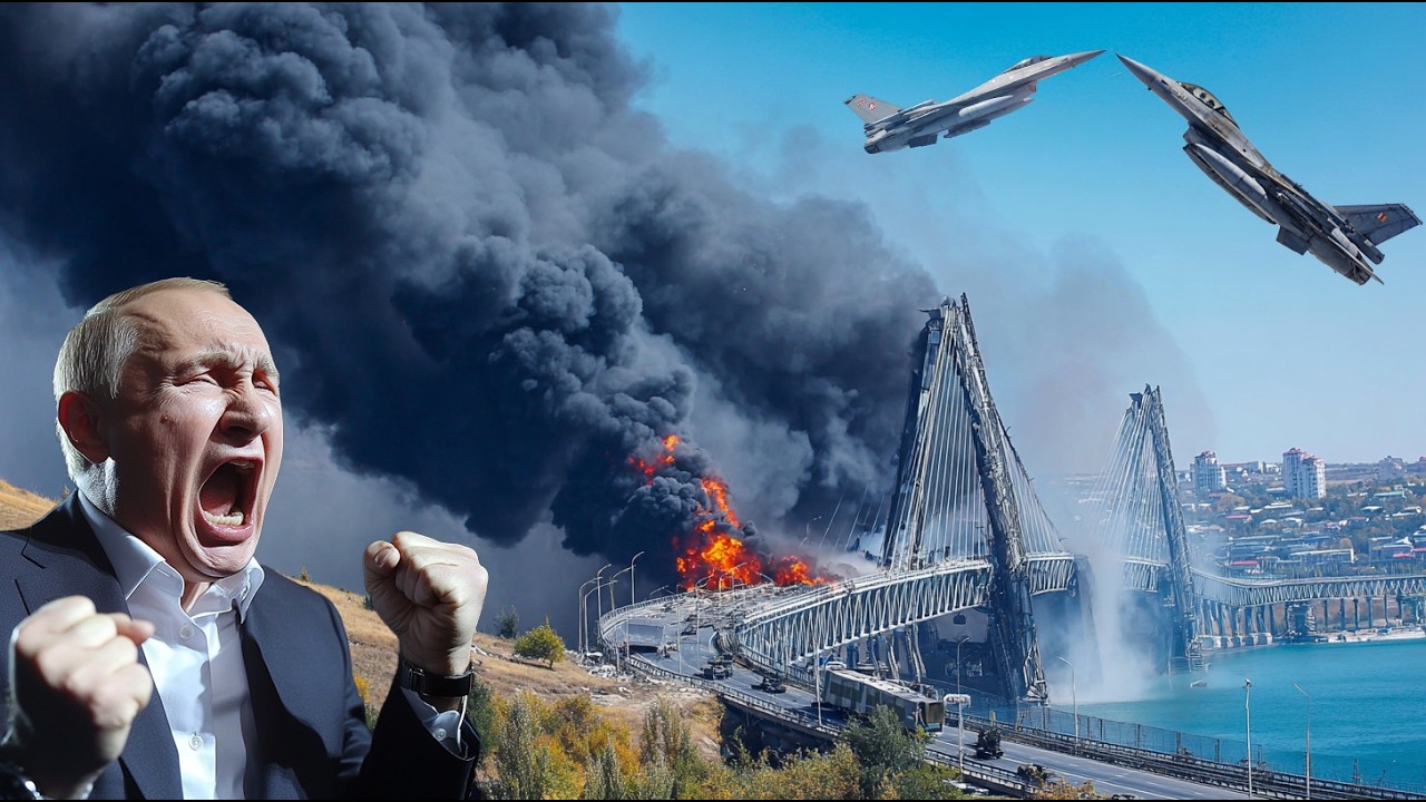 30 minutes ago, Five F-16s dropped 6-ton bombs DESTROYING the Crimean Bridge FOREVER!