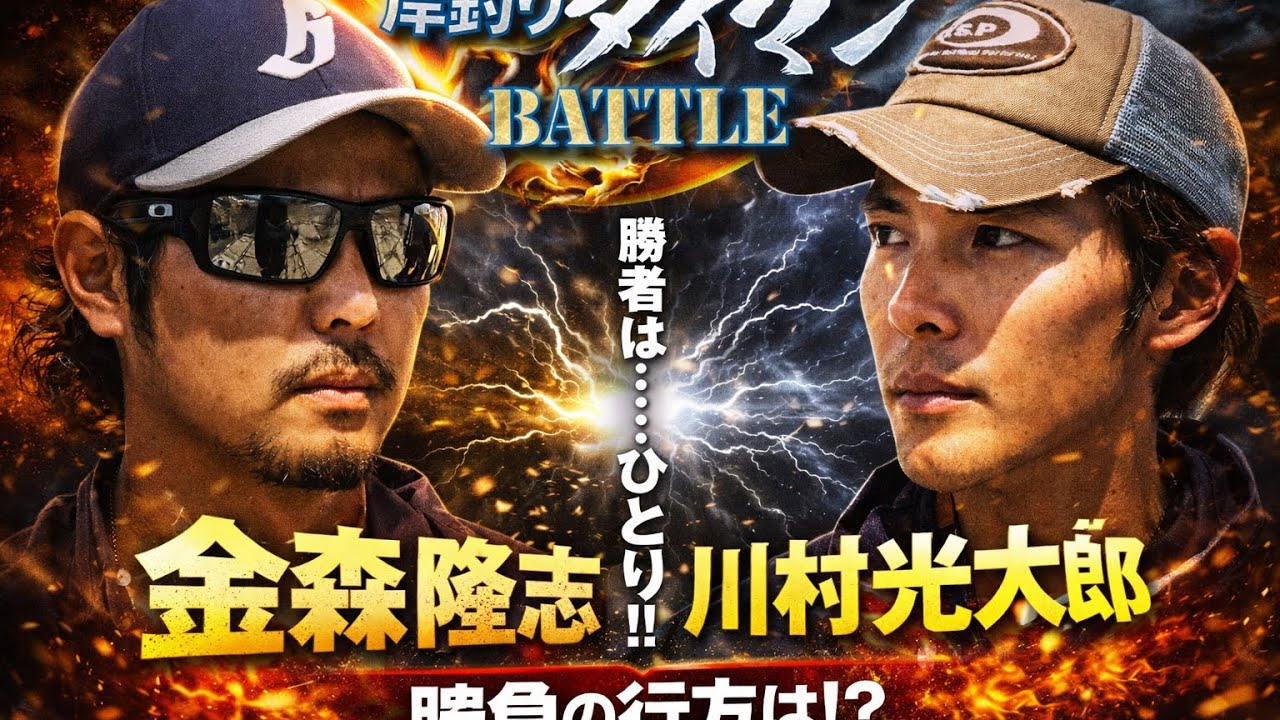【岸釣りタイマンバトル】【金森隆志✖川村光大郎】本戦　前半
