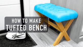 Stylish Tufted Bench DIY - I Didn't Expect Any Idea of Home Decor to Be So Practical