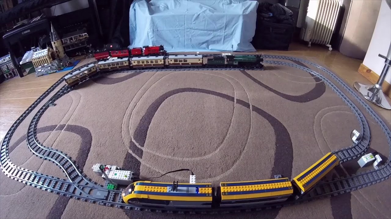 Lego Train Automation Powered Up 6 Sections & 2 Trains & Brick