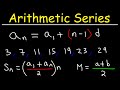 Arithmetic Sequences and Arithmetic Series - Basic Introduction