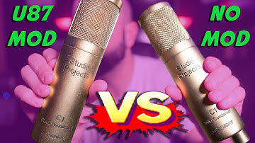 $300 Neumann u87 DIY Clone Vs Un-Modded Studio Projects C1