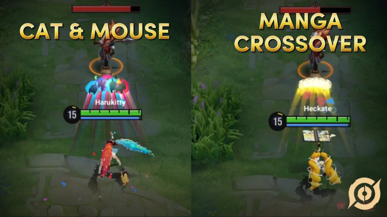 Manga Crossover and Cat and Mouse Angela Skin Comparison | Honor of Kings