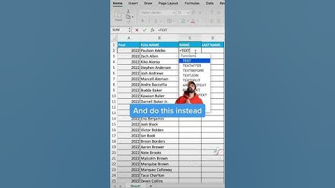 If only all splits could be this easy #shorts #short #microsoft #excel