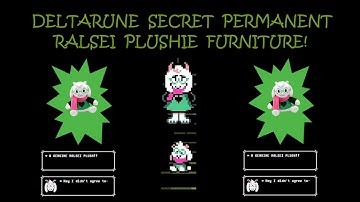 DELTARUNE SECRET RALSEI PLUSHIE FURNITURE! (For his room in Castle Town, Chapter 4)