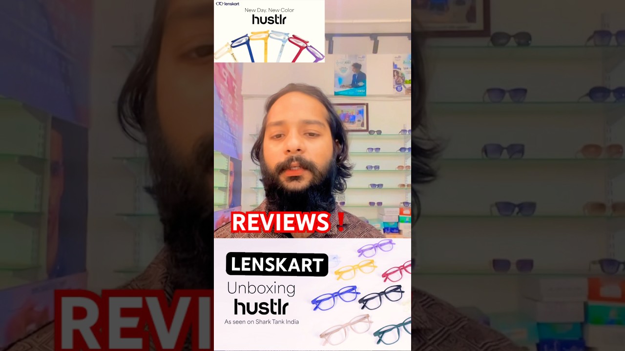 LENSKART HUSTLR REVIEW❗️EYEGLASSES #lenskart #rmoptical #viralvideo #spectacles #shorts #youtube