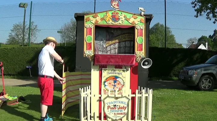 Setting Up The Mr Punch and Judy Outdoor Booth