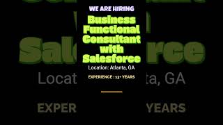 Business Functional Consultant with Salesforce Job Hiring  #softwaredeveloper #opening #jobs #job