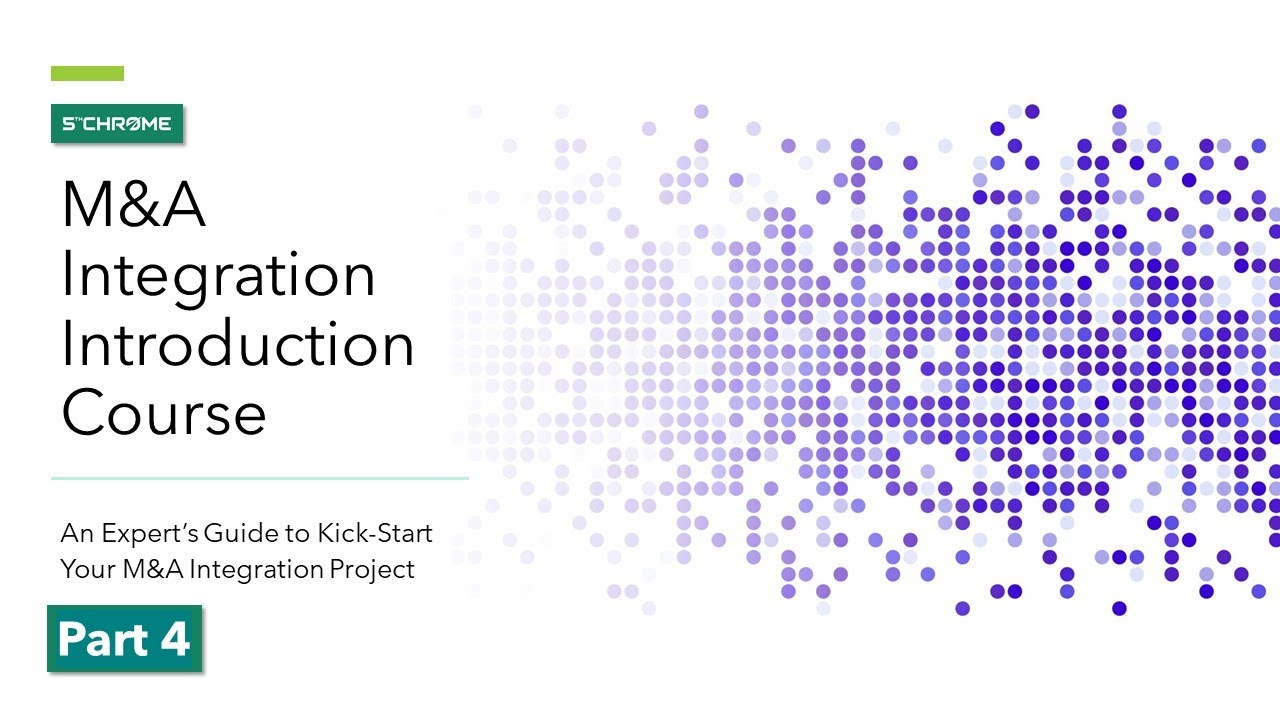 M&A Post-Merger Integration Introduction Training - 4/5