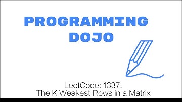 LeetCode: 1337. The K Weakest Rows in a Matrix