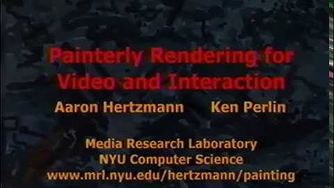 NPAR 2000 paper: "Painterly Rendering for Video and Interaction"