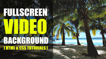 Fullscreen Video Background with Html & CSS | Fullscreen Video Background Tutorial