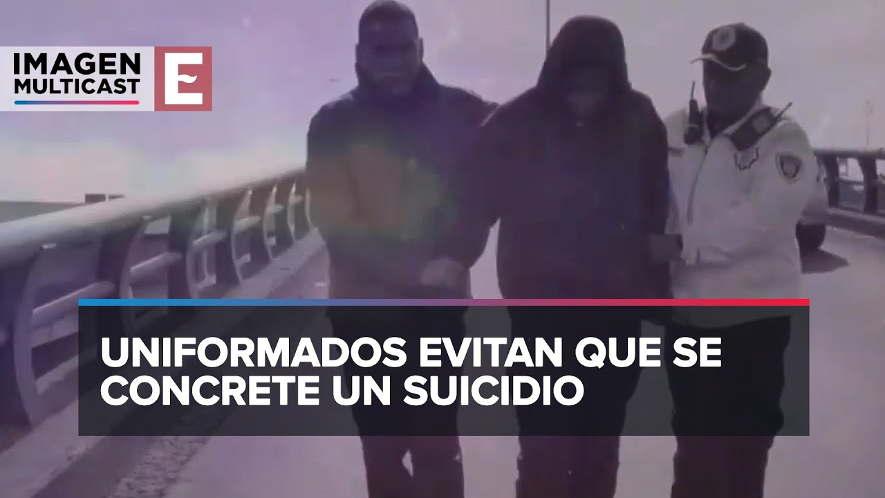 Policías evitan que hombre se arroje de puente vehicular en Viaducto ...