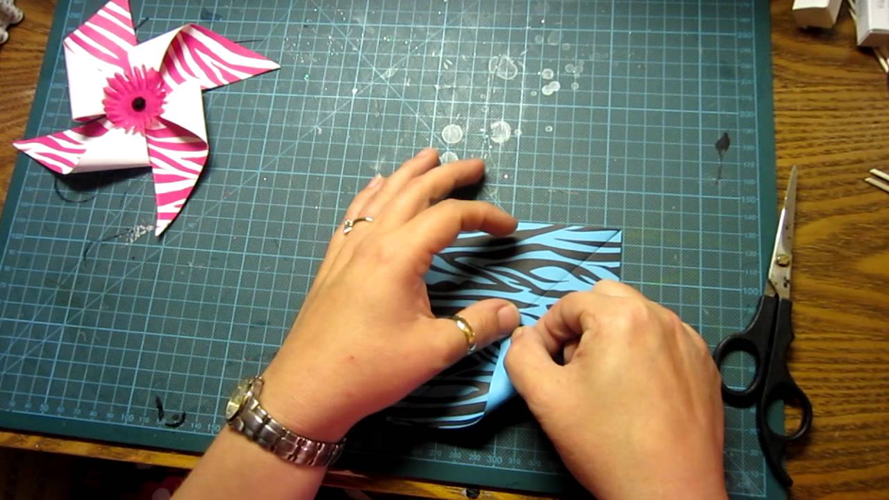 How to make a PinWheel Pin wheel without using a Cricut - YouTube
