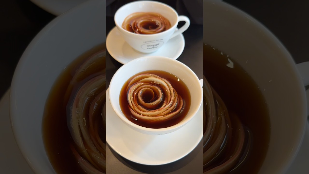 Artistic Peach Apple Tea #japanesefood