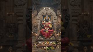In the heart of an ancient stone temple, Goddess Lakshmi sits in her timeless form