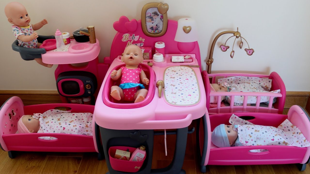 Baby Born Baby Annabell In The Nursery Center Compilation Pretend Play With Baby Dolls Youtube