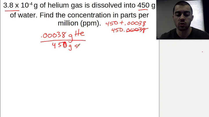 Parts Per Million - Regents Chemistry