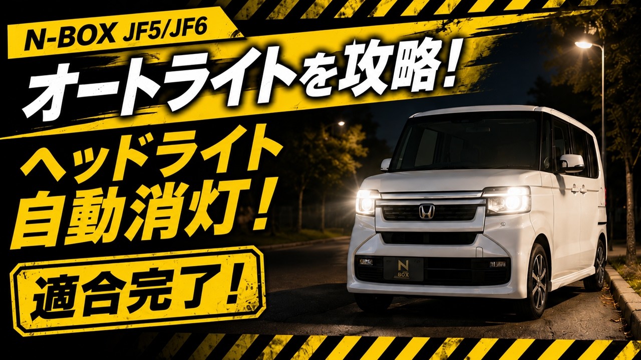 N-BOX JF5/JF6】ヘッドライト自動消灯！オートライト3段階感度調整