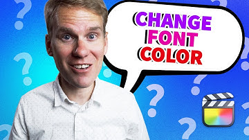 How To Change Color of Title in Final Cut Pro