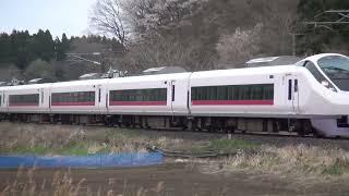 東北本線 勝負沢踏切 Ｅ６５７系Ｋ１８編成 ＫＹ出場通過 2022.04.14