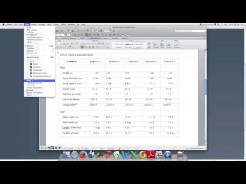 How to Align Decimals in Columns of Microsoft Word Tables