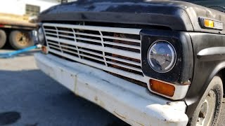 68 Ford F100 Get's LED Headlights!