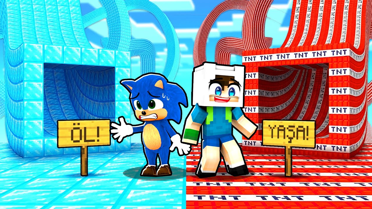 YANLIŞ LANETLİ TÜNELİ SEÇERSEN ÖLÜRSÜN! 😱 Minecraft