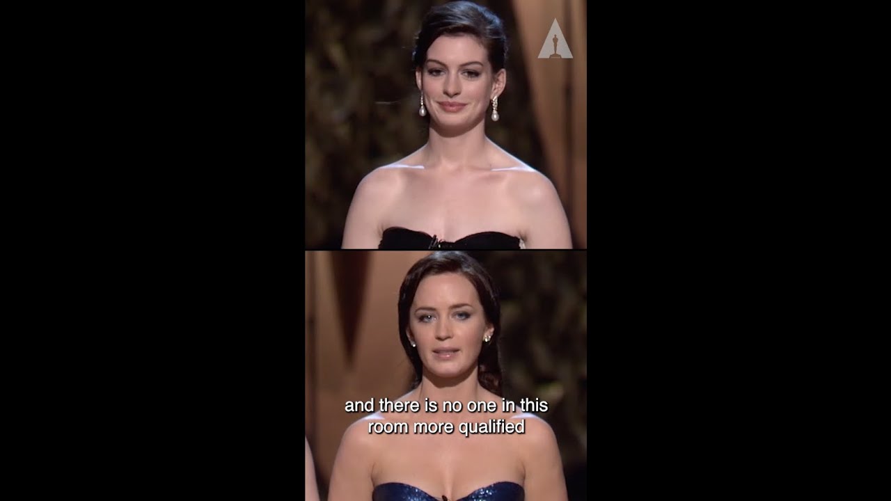 Devil Wears Prada at the Oscars | Anne Hathaway, Emily Blunt & Meryl Streep  | #Shorts - YouTube