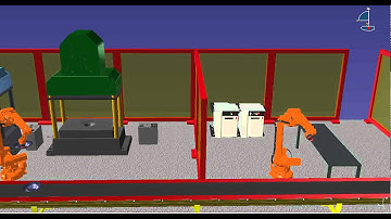Virtual Simulation of a production line in DELMIA V5 R18