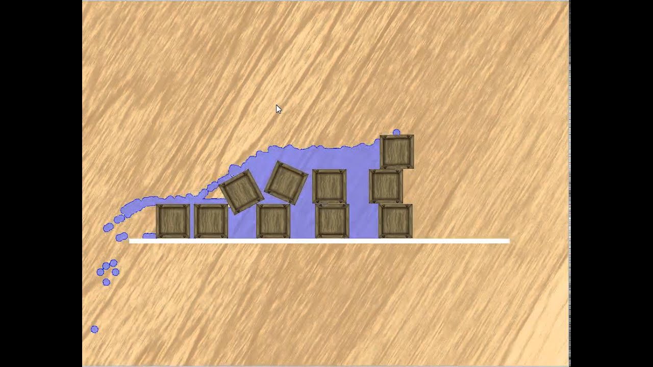 SFML & Box2D Water Simulation (1º Test) - YouTube