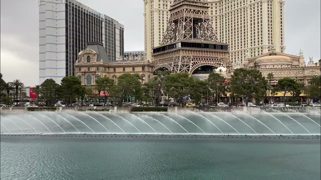 Bellagio Fountain Show Cold and Windy March 29 YouTube