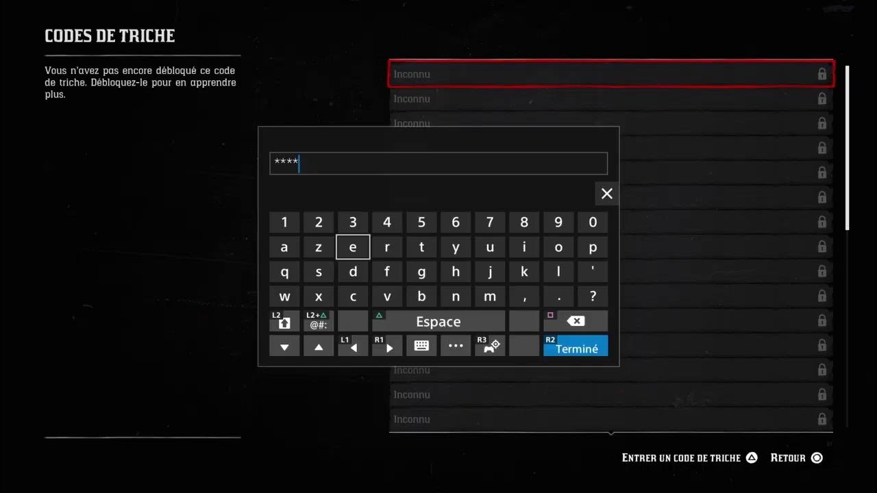 RED DEAD Rédemption 2 CODES TRICHE/ CHEAT CODES YouTube