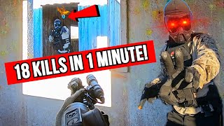 Ex Marine Plays Airsoft \& Gets 18 Kills In 1 Minute!