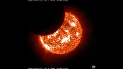A view of the partial  solar eclipse taken by the GOES  - 19 Satellite on 21St September, 2025