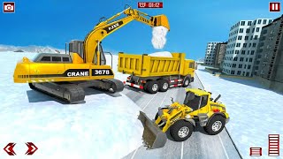 Clear The Snow From Roads | Grand Snow Excavator Simulator Road Construction | Android Game Play screenshot 1