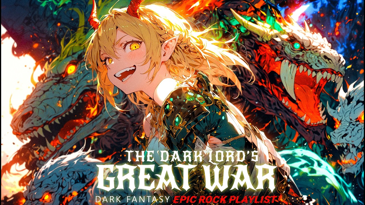 🔥[2 Hours] Dark Fantasy Choir x Dark lord's Great War ⚔️✨ Epic Metal & Rock BGM for Work & Study