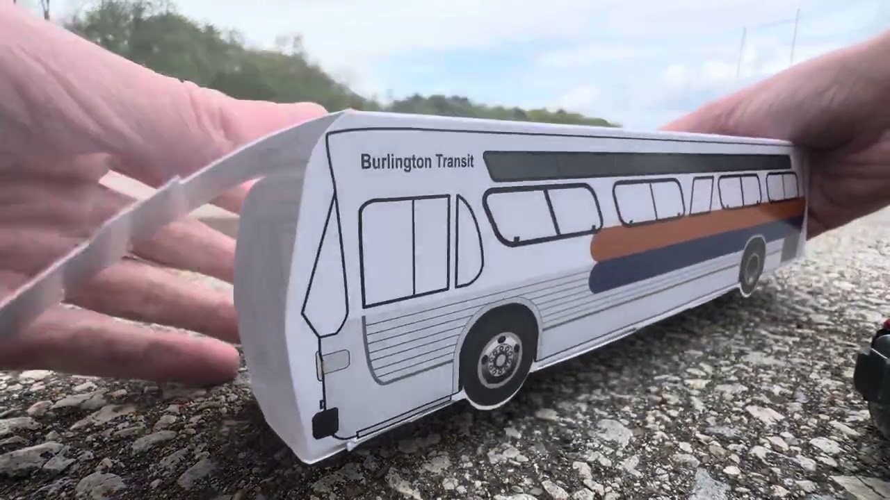 How to assemble a cardboard cutout of a city bus.., Burlington Transit Style!