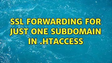 SSL forwarding for just one subdomain in .htaccess