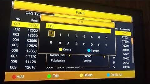 How to add Biss key Atn on 1506 receiver #bisskey #atn