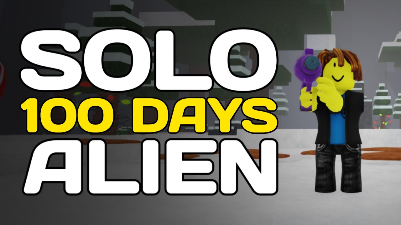 Solo Survive 100 Days in 99 Nights in The Forest (ALIEN)