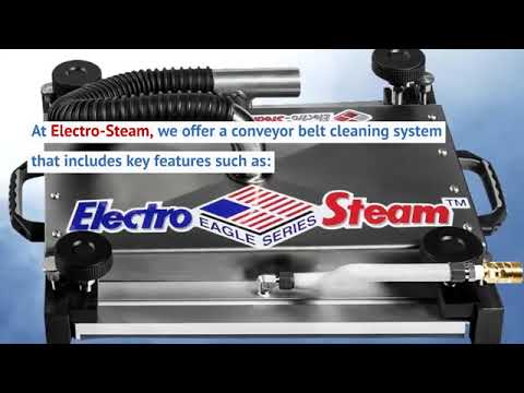 Play the Electro-Steam conveyor belt cleaning systems video