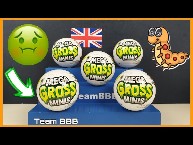 MEGA GROSS MINIS! 5 Surprise balls with The GROSSEST Toys EVER! By Zuru 36  Slime and stickers 