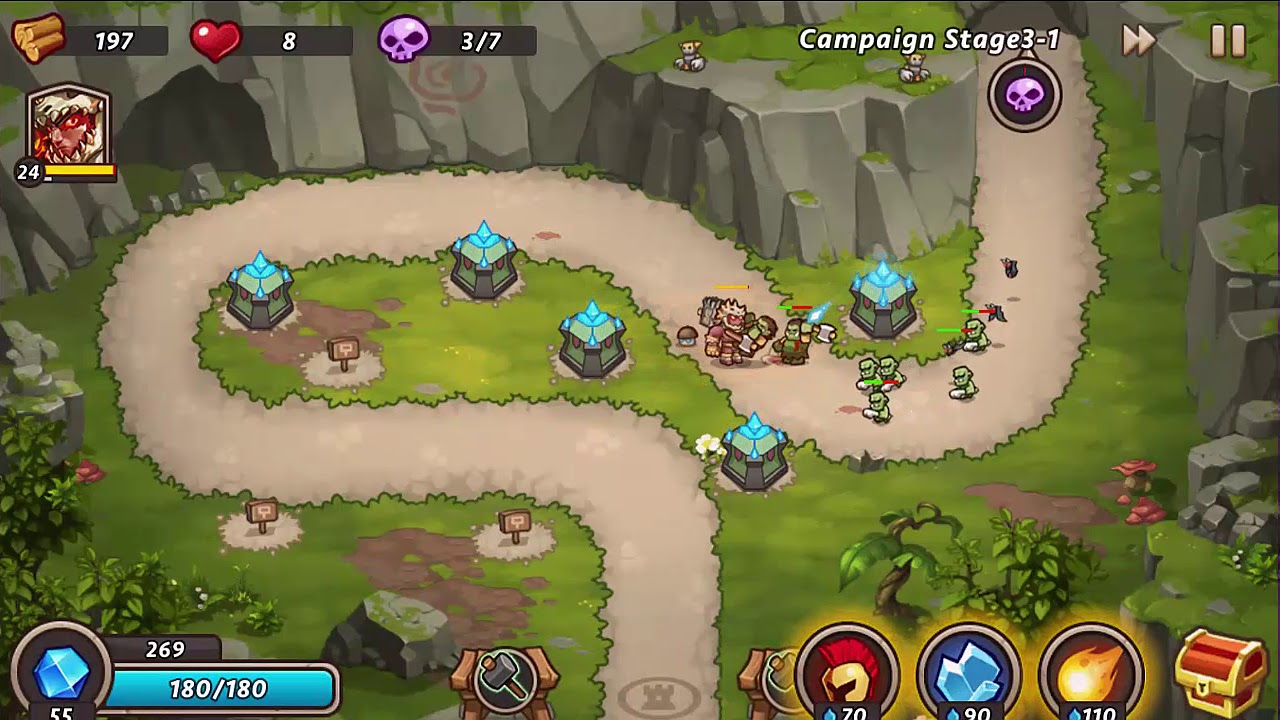 Castle Defense 2 level 3-1 (3 Stars) Canyon Breakthrough