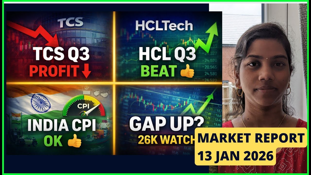 🚨TCS & HCL Q3 results All we need to Know | 🔥Pre Market Report – 13 Jan 2026