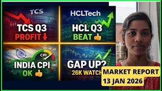 Download Lagu 🚨TCS \u0026 HCL Q3 results All we need to Know | 🔥Pre Market Report – 13 Jan 2026#Nifty #BankNifty MP3