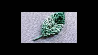 Splendid leaf Embroidery design||hand embroidery tutorial||hand embroidery for biggners 