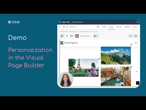 [Demo] Personalization in Squiz DXP's Visual Page Builder Social Video