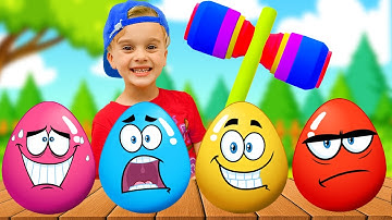 Surprise Eggs Kids Songs  Vlad & Niki  Nursery Rhymes -  Funny stories for kids