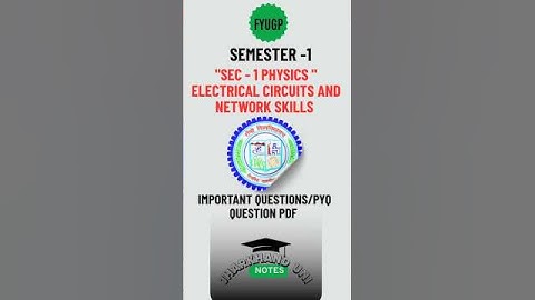 #ranchiuniversity SEC - 1 Physics important question pyq #fyugp2025 #semester1